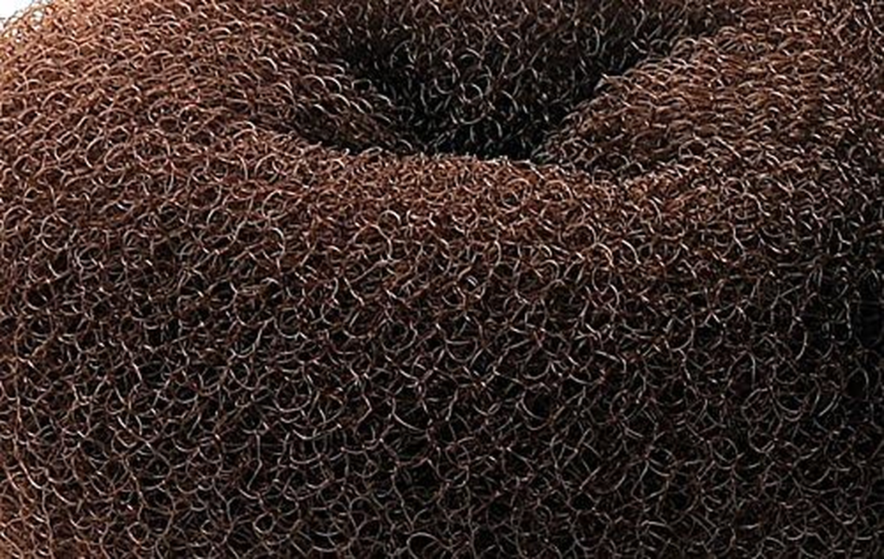 Clothobeauty 2 Pieces Extra Large Size Hair Bun Donut Maker, Ring Style Bun, Women Chignon Donut Buns Doughnut Shaper Hair Bun Maker (4.3 In. for Thick and Long Hair) (Brown) image number 4