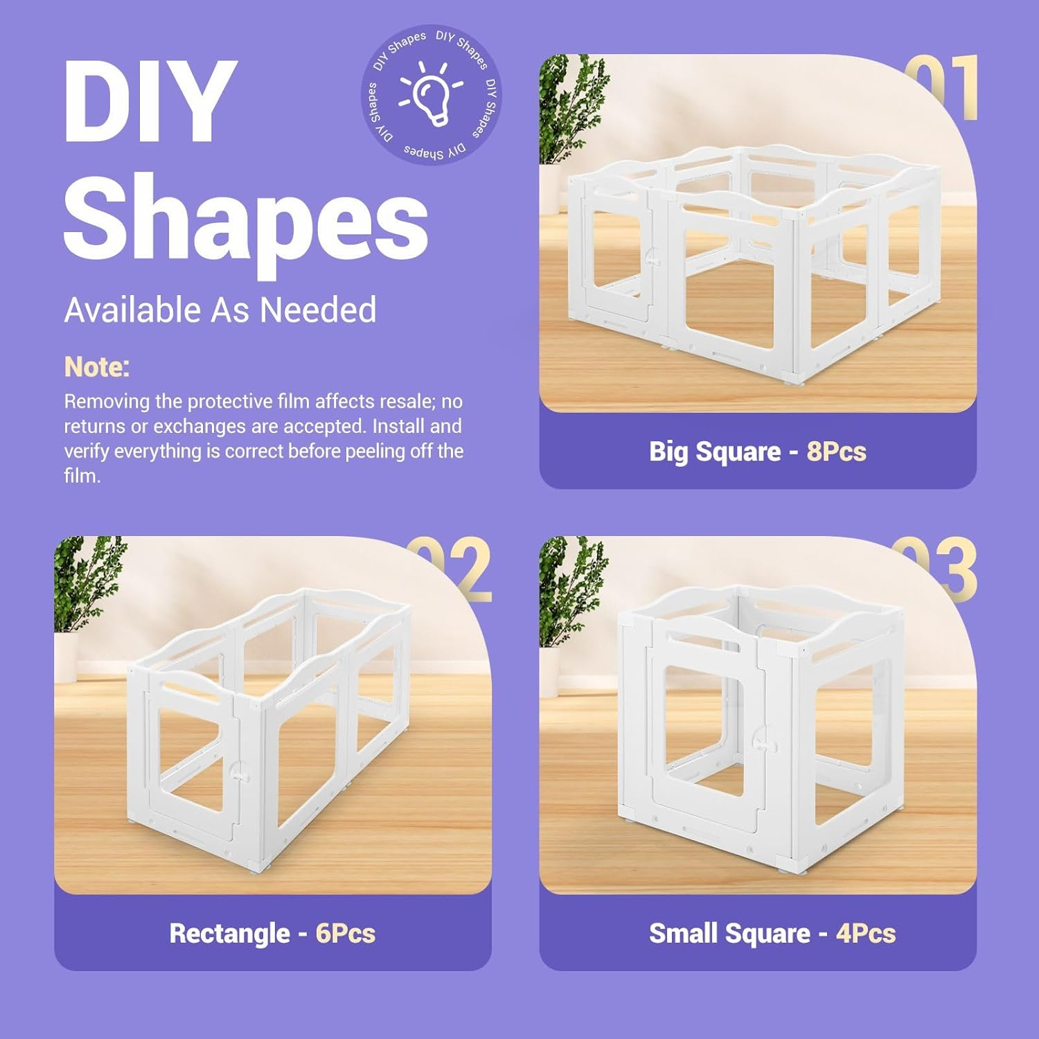 Pet Scene 75CM Tall Dog Fence, 8 Panels Pet Cat Kennel Cage Enclosure Crate Safety Gate Fence Whelping Box Barrier Indoor Outdoor Kitten Puppy Furniture image number 6