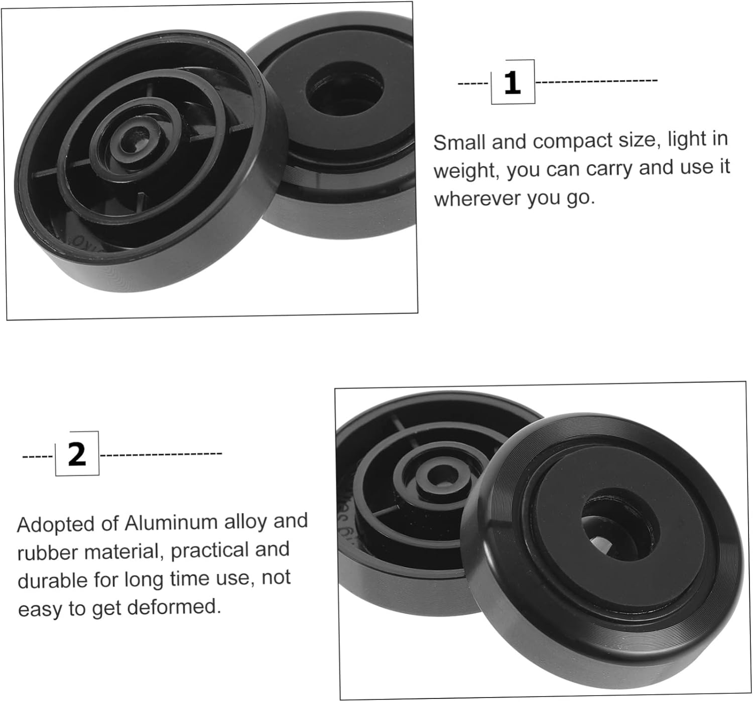 LAPYAPPE 4Pcs Speaker Isolation Feet Shockproof Speaker Base Mats for Hifi Audio Amplifier and Subwoofer Black 40X12Mm for Home Theater Equipment image number 6