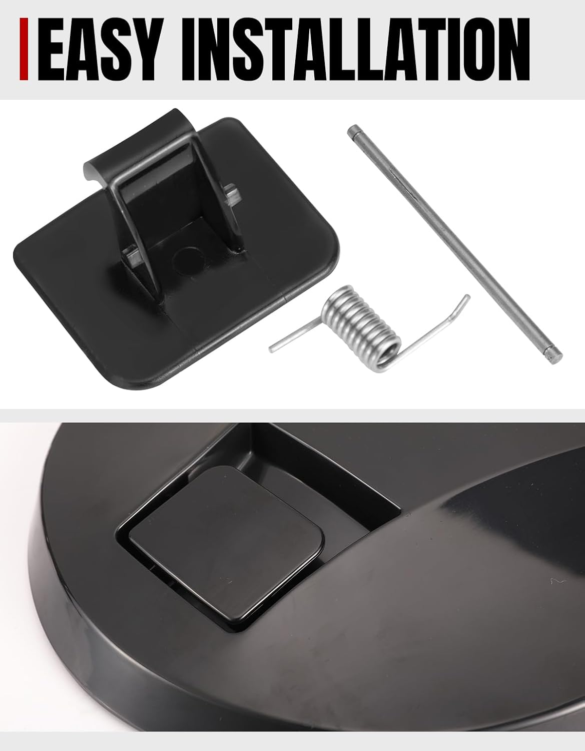 A & UTV PRO Glove Box Door Latch Kit for 1998-2011 Sea Doo GTI GTS GTX LRV RXT Wake Seadoo Accessories, Replace OEM # 269500258, 269500441, 269500553,Black image number 6