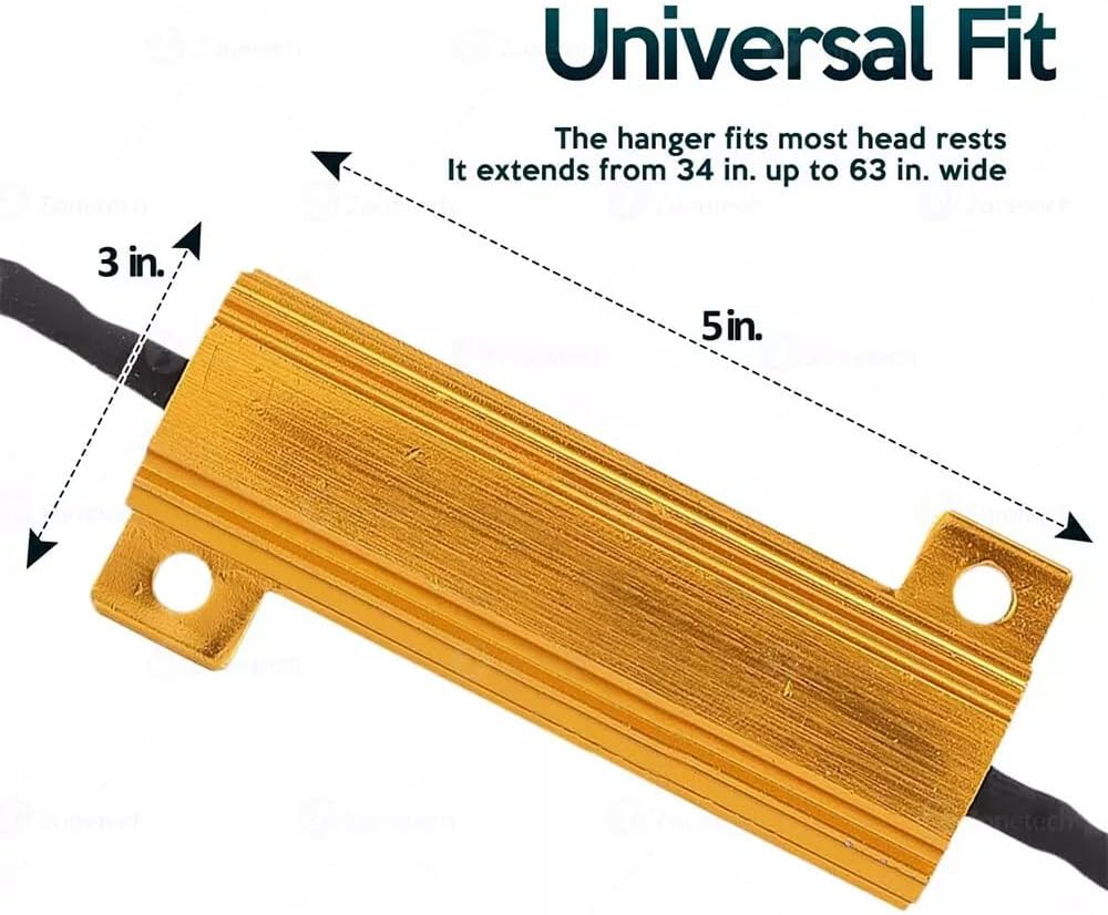 Anhoer 4 Pcs 50W 6Ohm 12V LED Load Resistor Fix LED Bulb Turn Signal Resistor Flasher Adaptor Flash Fix Error LED License Plate Lights