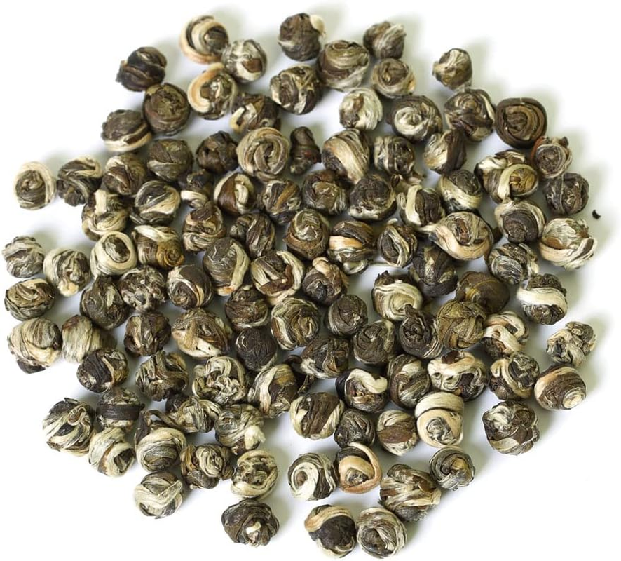 GOARTEA - Jasmine Dragon Pearls - 250G / 8.8Oz Nonpareil Supreme Grade - Jasmine Pearl Green Tea - Chinese Green Tea Loose Leaf image number 1