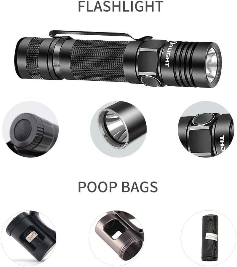 LIN&Eacute;OCT Retractable Dog Leash for Night Walking, with LED Light & Custom Drawing Area, 5M Lead for Small Medium Dogs (Black)