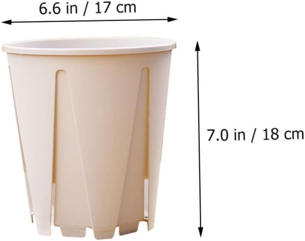 CIMAXIC 3Pcs Plastic Resin Plant Pots Indoor Outdoor Seedling Pots Root Control Elevated Base for Gardening image number 1