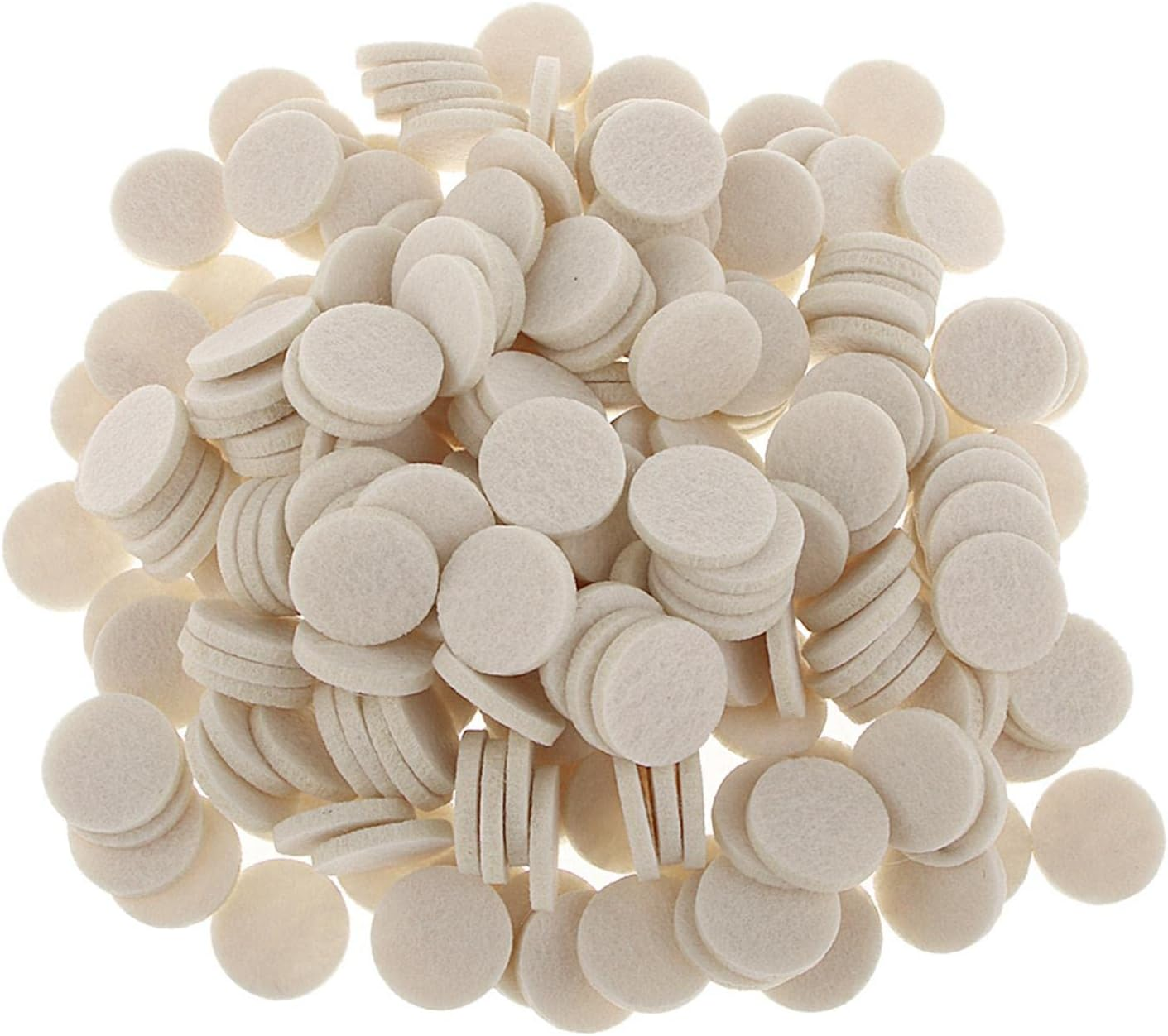Qianly Bulk Pack of 200 Essential Oil Diffuser Pads for Locket Necklace and Car, Beige