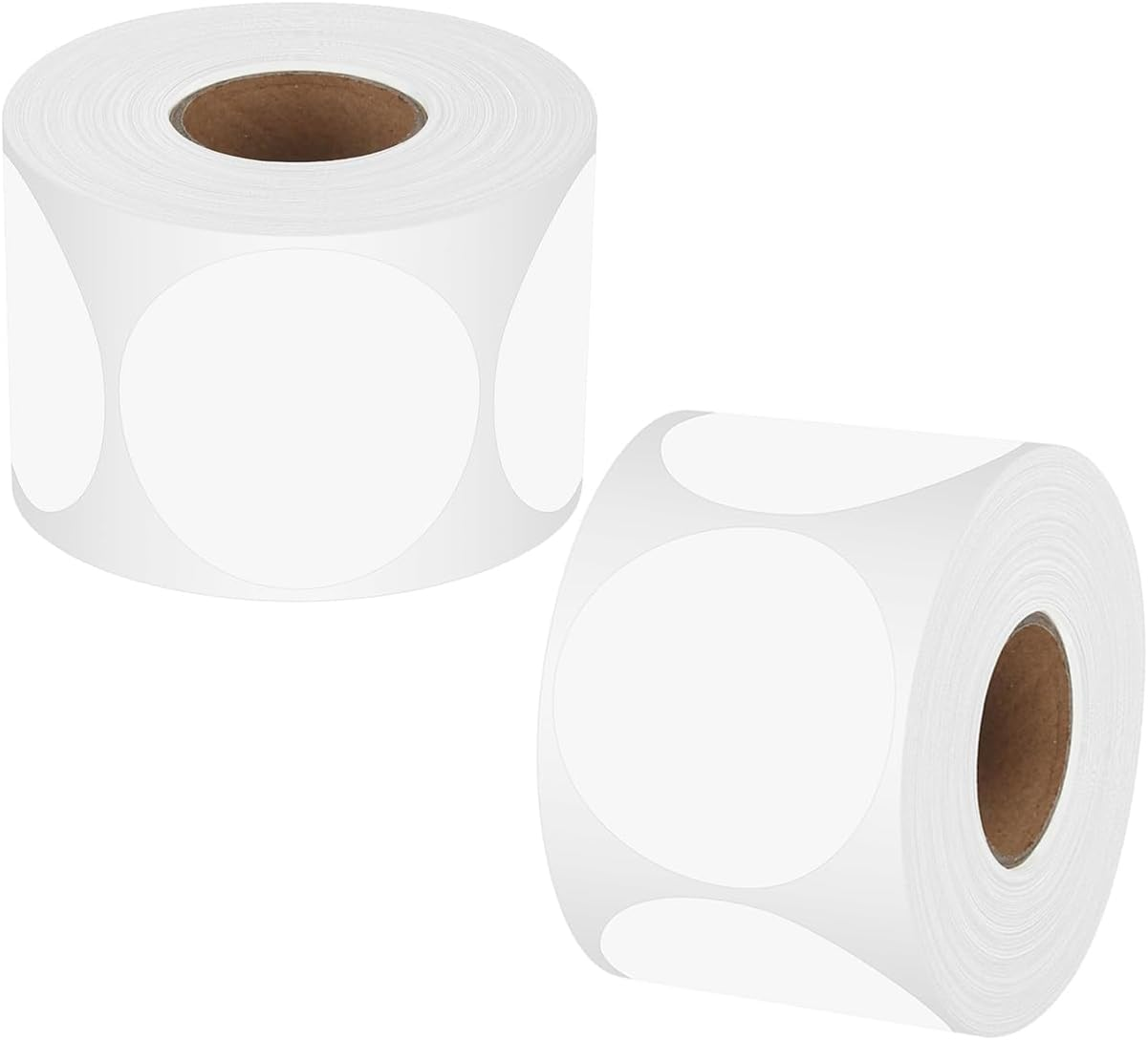 Yharnamite 1000 Pcs round Thermal Labels, 1 Inch Self-Adhesive Thermal Stickers Labels, Thermal Printer Labels, for Name Tag, Address, Logo Design, Shipping, DIY Design (White) - Green image number 3