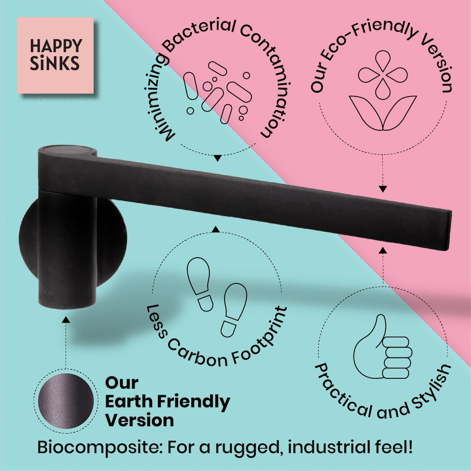 HAPPY SINKS Magnetic Dish Cloth Holder for Kitchen Sink - Works on Steel, Metal Sinks - Dish Rag Hanger with Strong Magnetic Backing Durable and Sustainable Kitchen Solution (Composite) image number 5