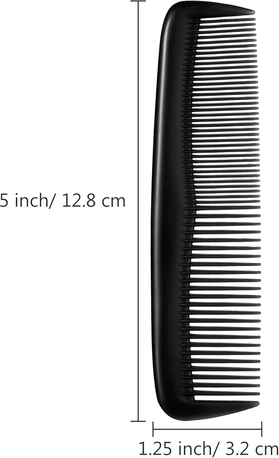 Colorful Hair Combs Set, Hair Combs Set, Hair Combs for Women and Men, Colorful Coarse, Fine Dressing Comb (12 Pieces, Black) - Black image number 5