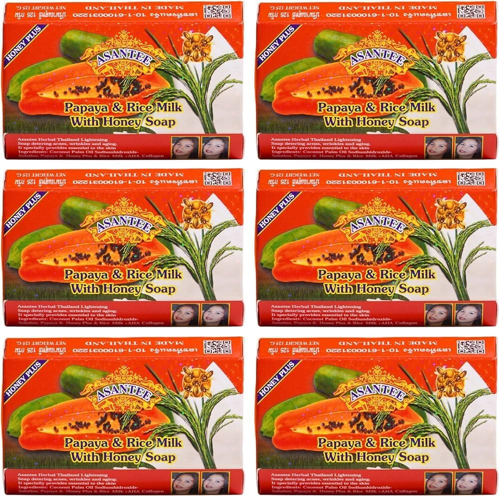 Asantee Papaya & Honey Soap (Pack of 6) image number 1