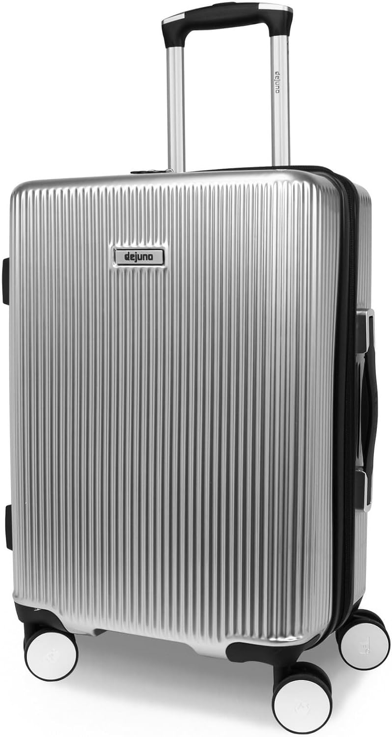 World Traveler Dejuno Monarch Lightweight Hardside Polycarbonate Expandable Spinner Luggage with TSA Lock, Titanium, 20-Inch Carry-On, Dejuno Monarch Lightweight Hardside Polycarbonate Expandable image number 2