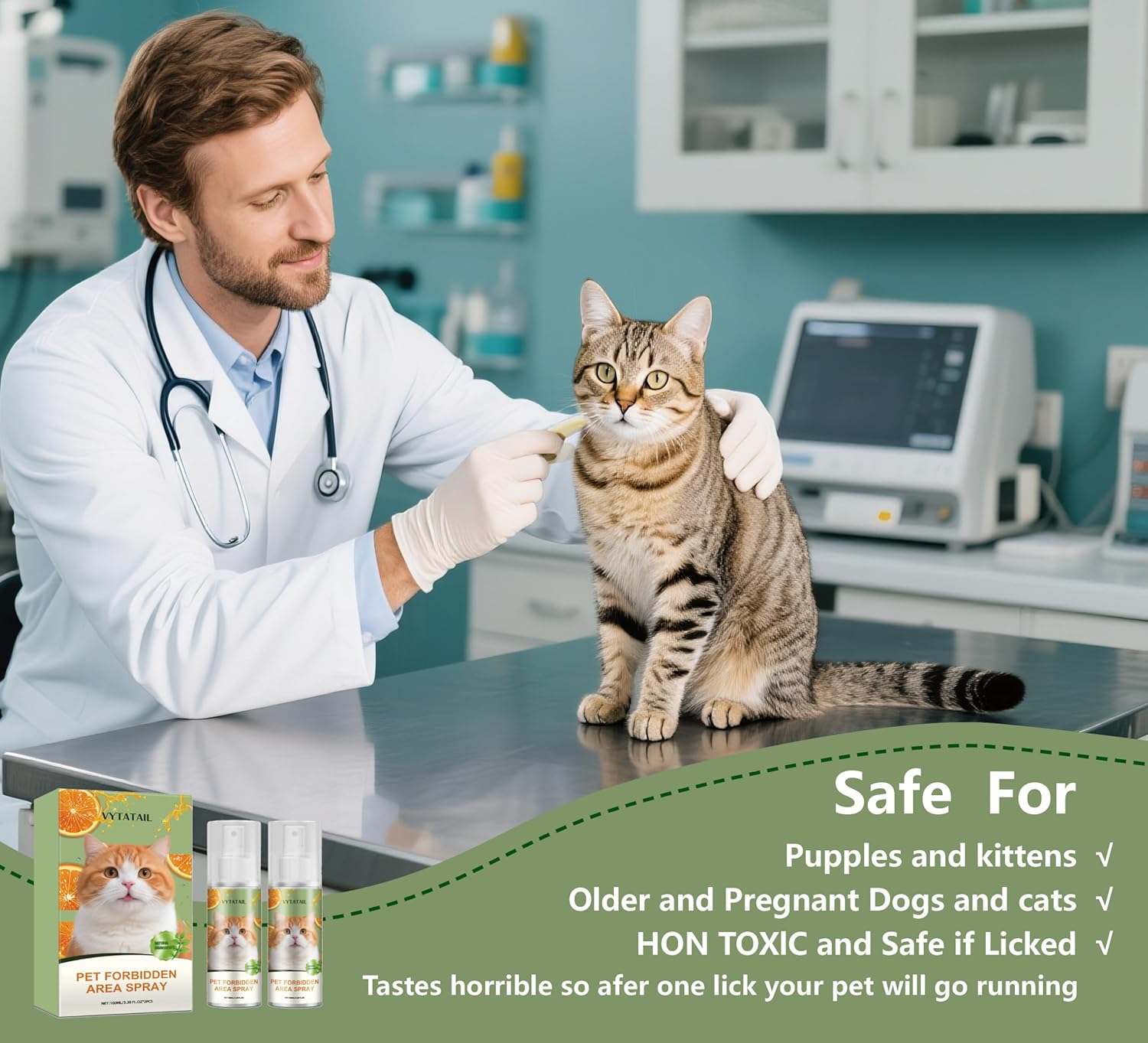 Cat Deterrent Spray 2 Pack- Natural Cat Spray Deterrent for Urine Marking & Scratching - Eco Friendly, Safe to Use around Children, Pets, Furniture and Fabric, Works Indoor & Outdoor（100Mlx2） 1 image number 6