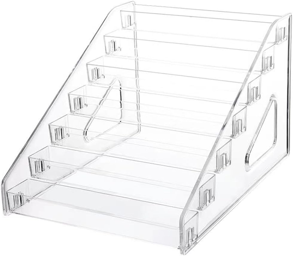 7-Layer Transparent Organizer,Clear Display Holder,Transparent Display Rack,Home Daily Use Shelf,Storage Shelf,Shelf Tray for Nail Polish,Essential Oils,Cosmetics,Lipsticks Etc. image number 5