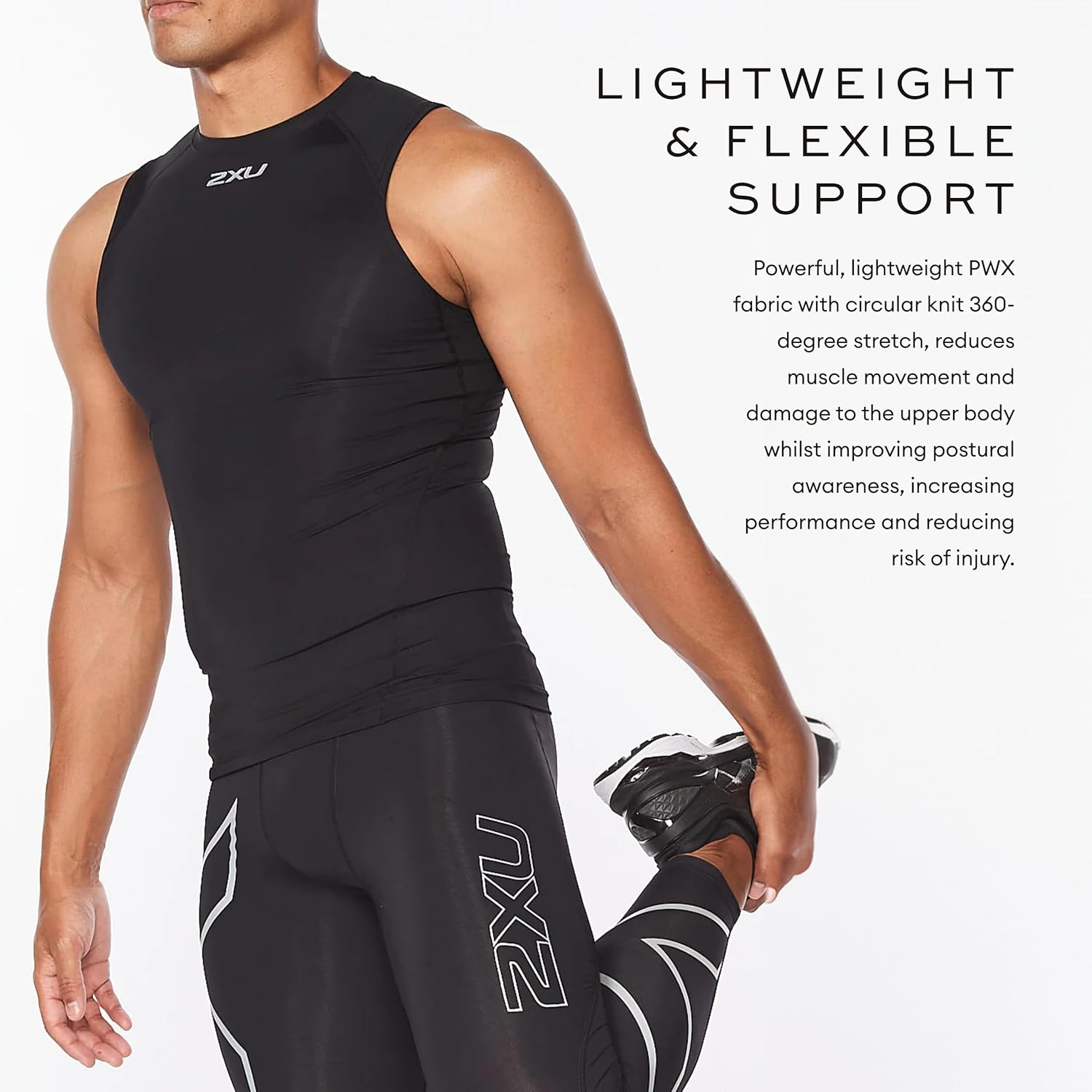 2XU Men'S Core Compression Sleeveless Top - Enhance Performance and Recovery image number 6
