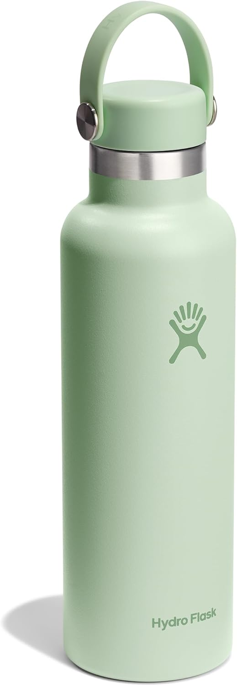 Hydro Flask - Standard Mouth Water Bottle 621 Ml (21 Oz) - Vacuum Insulated Stainless Steel Water Bottle with Leak Proof Flex Cap and Powder Coat - Aloe image number 5
