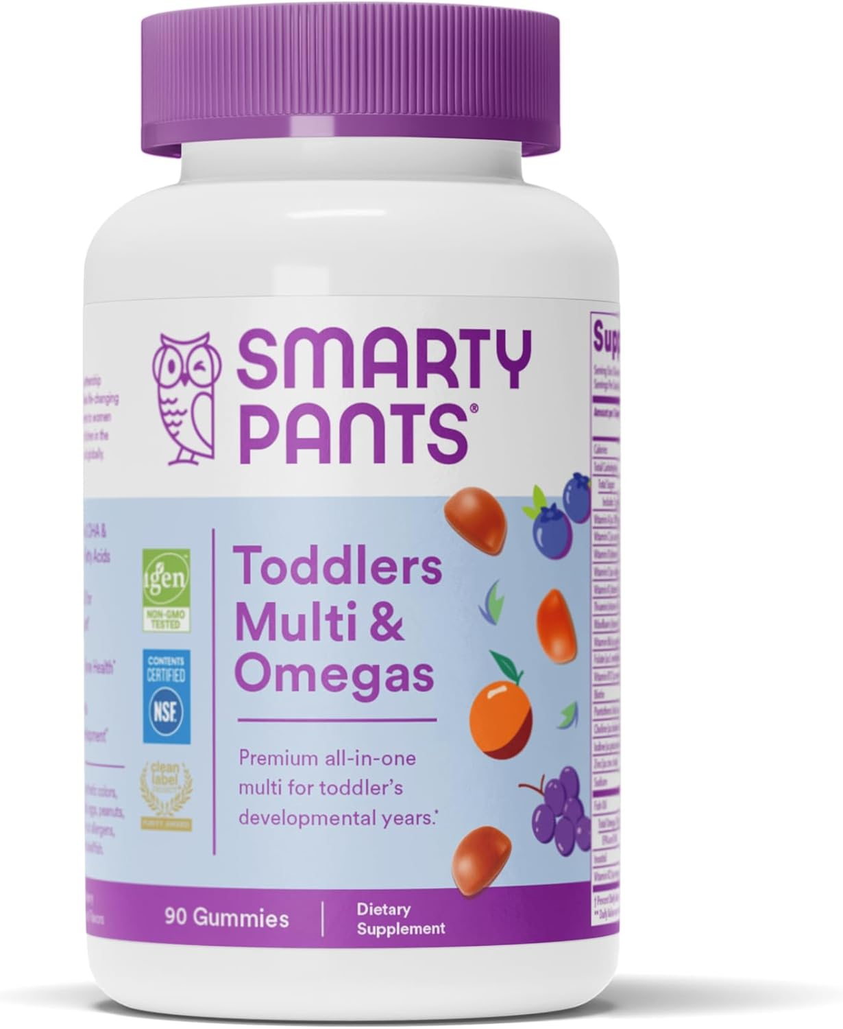 Smartypants Toddler Formula Daily Gummy Vitamins: Gluten Free, Multivitamin & Omega 3 Fish Oil (DHA/EPA), Methyl B12, Vitamin D3, Vitamin B6, 90 Count (30 Day Supply) - Packaging May Vary image number 6