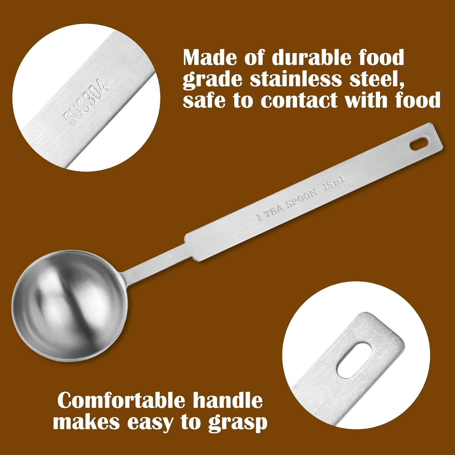 2 PCS Espresso Shot Glass with Coffee Measuring Spoons, Single Spout Glass Measuring Cup, Wood Handle, Dual Scale, Accessories for Coffee Milk (6Oz, 2.5Oz) image number 4