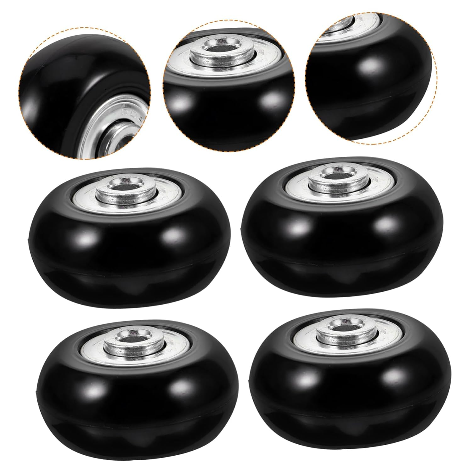 Healeved Suitcase Wheels Replacement Rubber Swivel Caster Wheels for Luggage Repair Kits Use Travel Gear image number 1