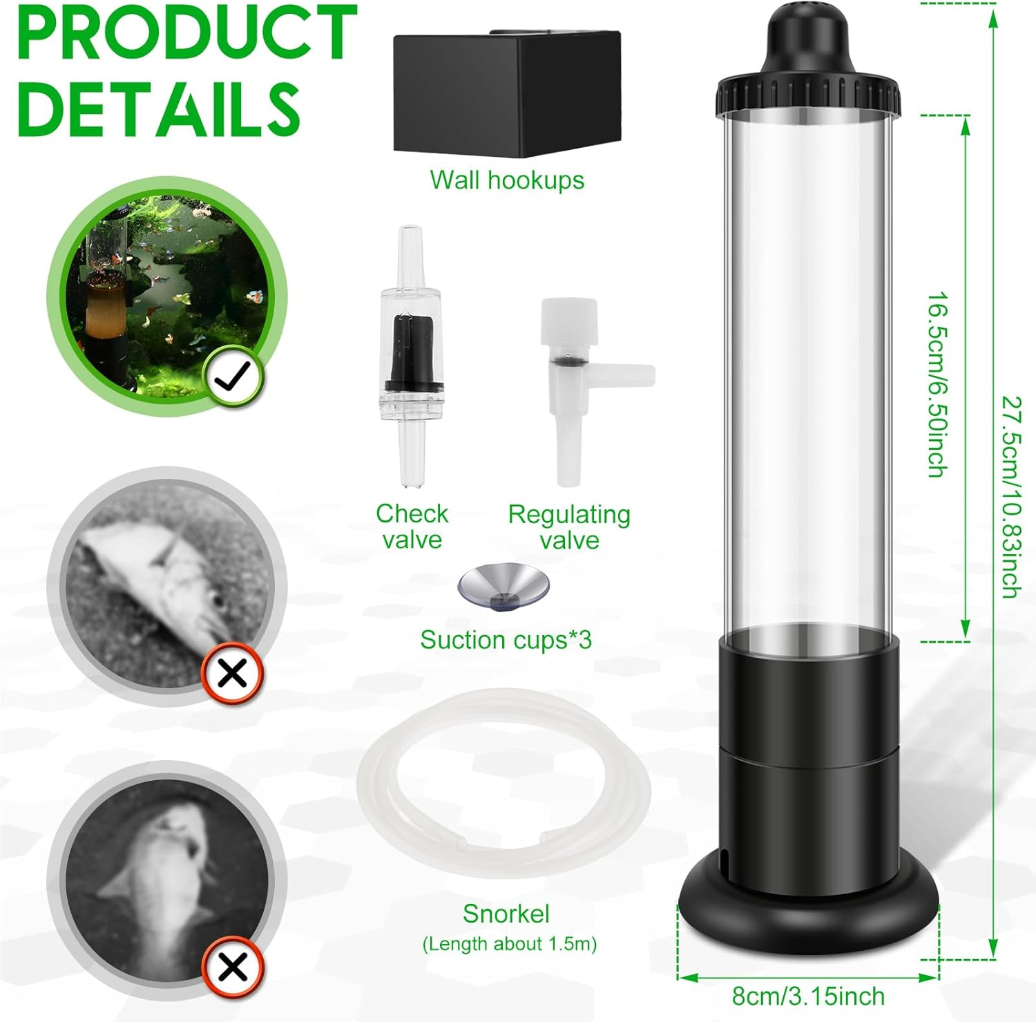 Brine Shrimp Hatchery Kits, Safe Reusable Brine Shrimp Eggs Incubator Set, Brine Shrimp Eggs Hatchery Kit, DIY Aquarium Fish Tank Hatch Tool for Fish Food image number 5