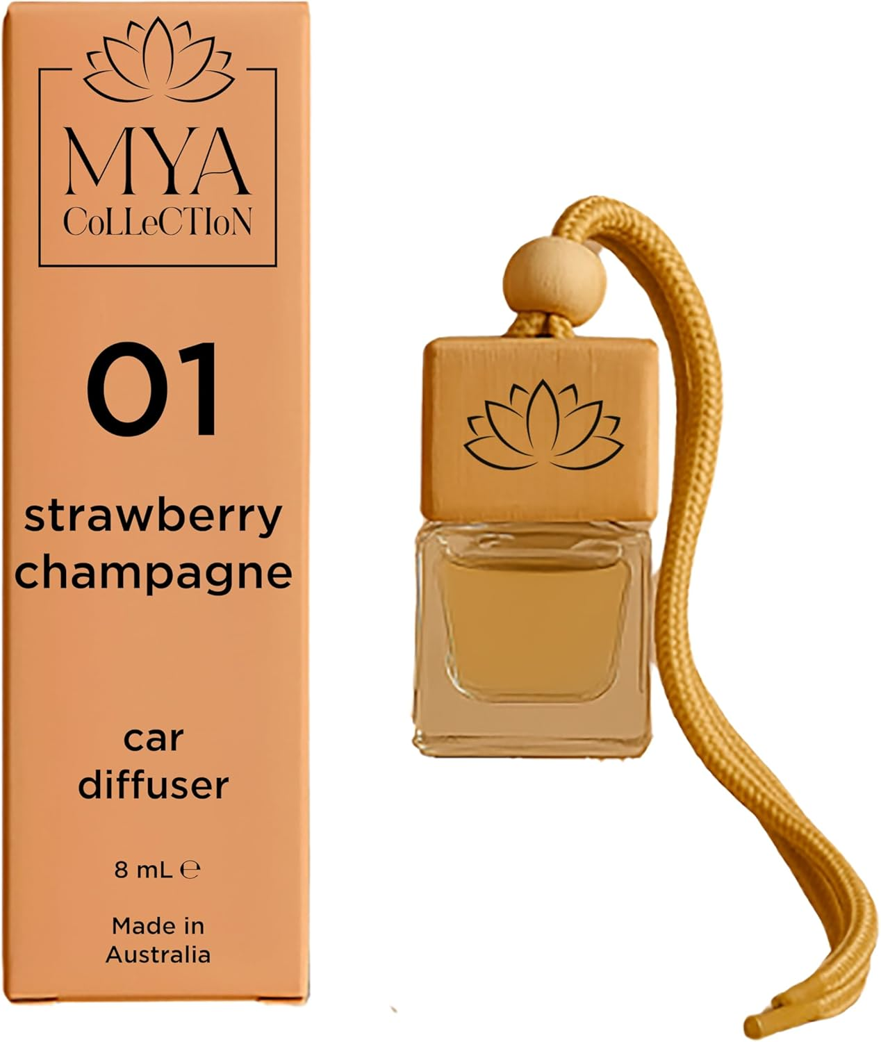 Mya Collection Sandalwood Patchouli Vanilla Luxury Car Diffuser with Vent Clip | Long Lasting Car Scent Air Freshener | Sandalwood, Patchouli, Vanilla Premium Fragrance Oil image number 2