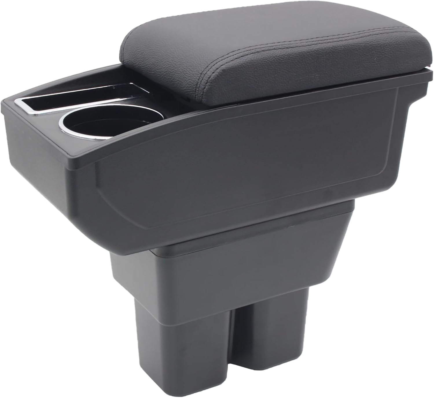 YJYWZH Car Armrest Box for Suzuki Jimny 2018-2024 Auto Accessories Center Console Leather Arm Rest Double-Layer Storage Space with Cup Holder (Black Thread) image number 3