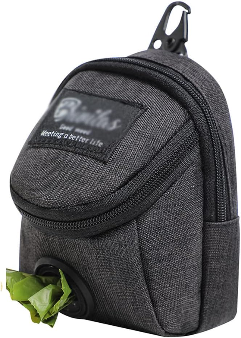 Dog Training Treat Pouch with Pet Waste Bag Dispenser and Poop Bag Holder - Rose Red