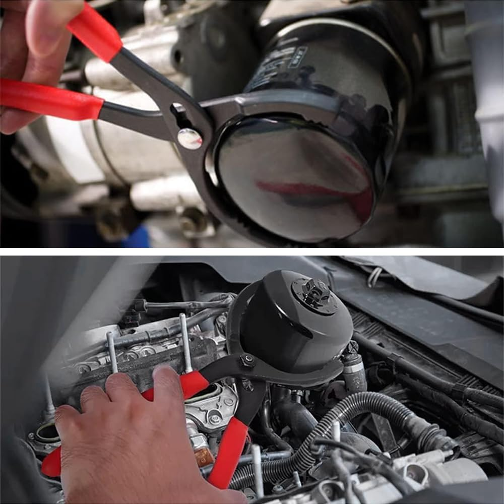 30 CM Adjustable Oil Filter Wrench Pliers &ndash; High-Torque Oil Filter Removal Tool with Non-Slip Rubber Grips, Locking Jaw Design, &ndash; Ideal for Automotive Oil Changes image number 2
