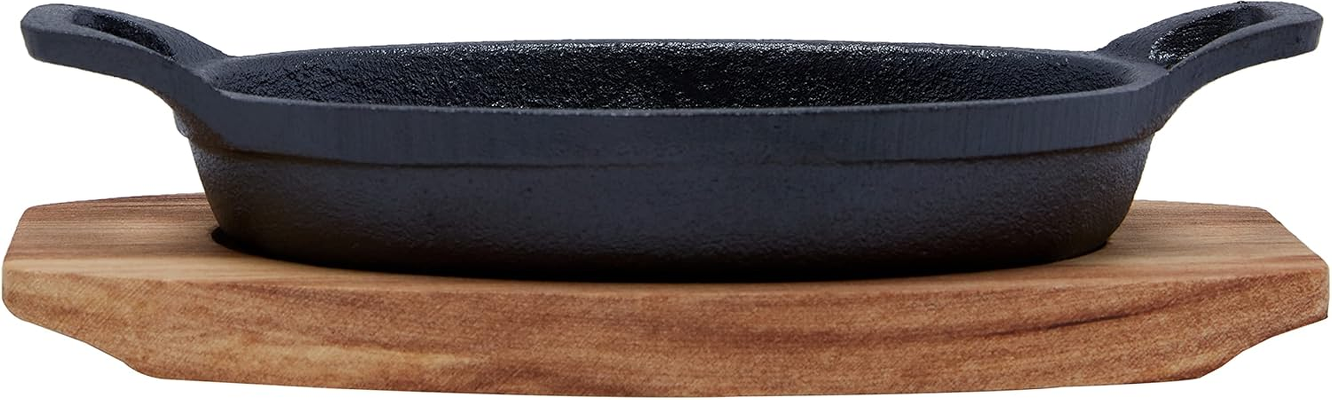 Pyrolux Pyrocast Oval Gratin, 15.5 X 10 Cm with Maple Tray, Black image number 5