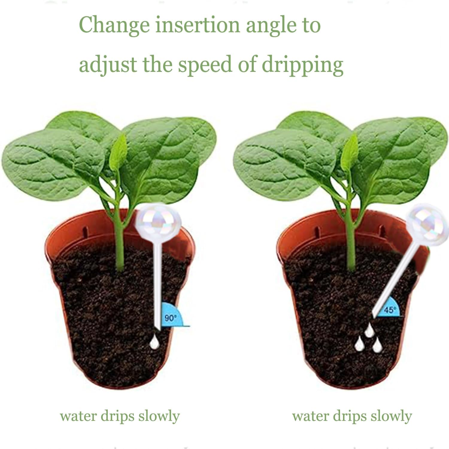 Yqkangzhu 20 Pcs Plant Watering Globes, Clear Plant Self-Watering Bulbs, Plastic Flower Watering Balls, Transparent Automatic Water Device for Garden Plant Indoor Outdoor, Vacation image number 1