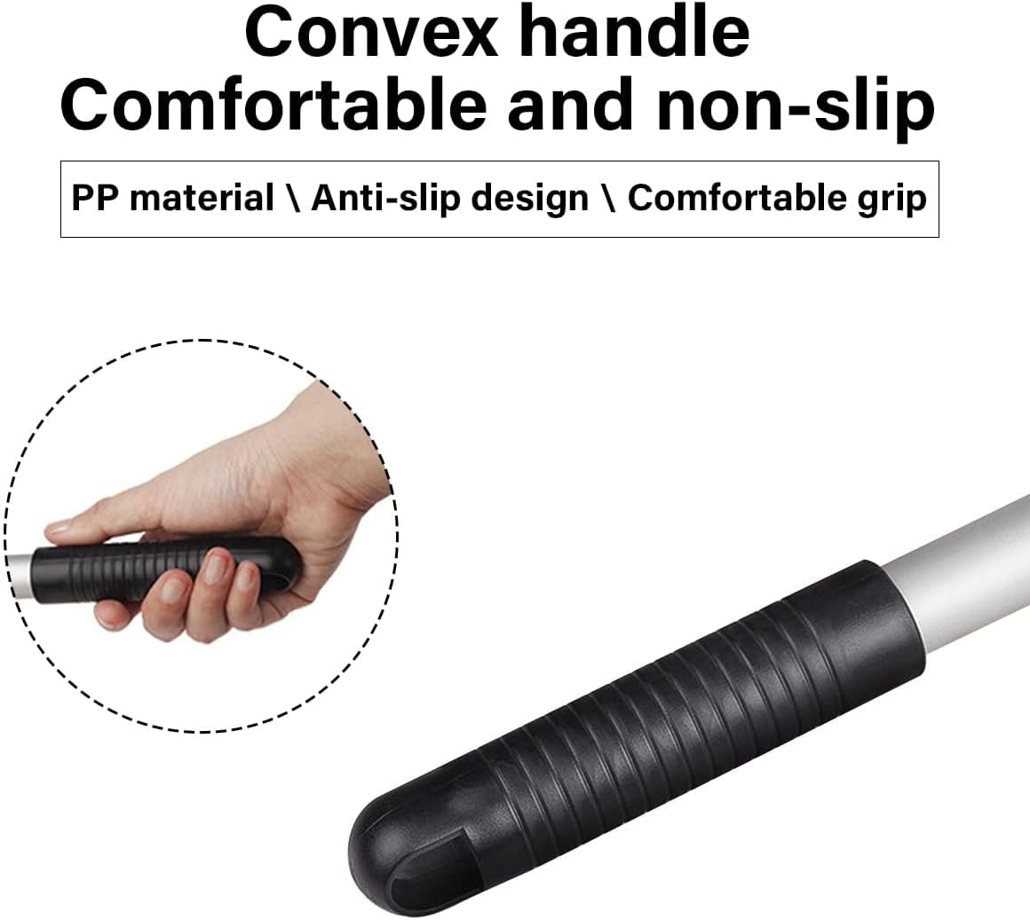 Windshield Cleaning Tool, Car Window Cleaner with 4 Washable Reusable Microfiber Pads, Extendable Long Handle Glass Wiper Cleaning Kit, Auto Accessories Universal for Office and Home (Red) image number 4