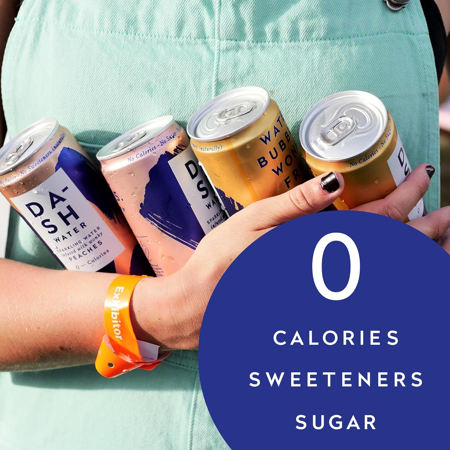 Dash Water Variety Pack - 16 X Flavoured Sparkling Spring Water - Peach, Lime, Raspberry & Lemon - Infused with Aussie Wonky Fruit (16 X 300 Ml Cans) image number 2