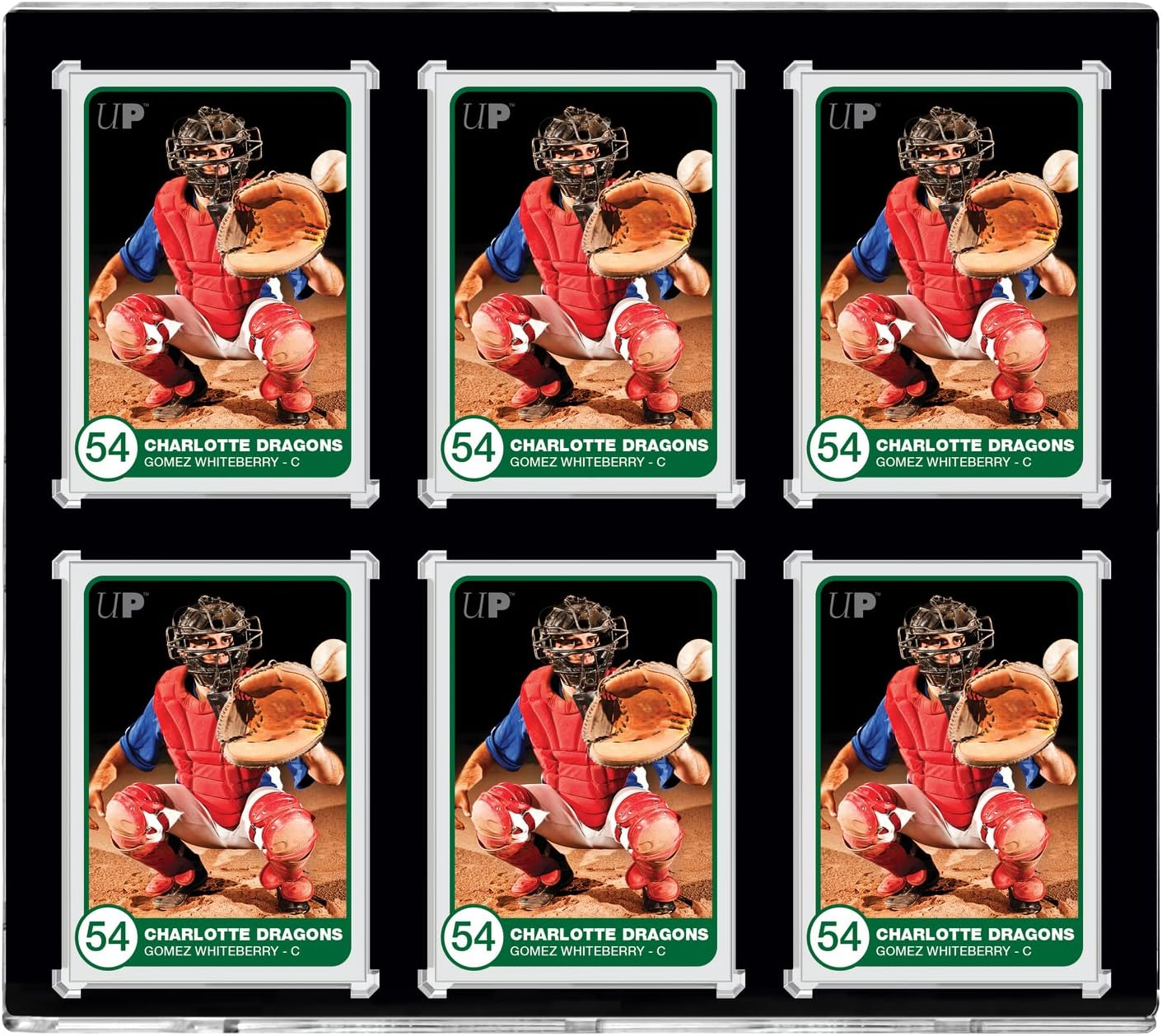 Ultra Pro 35PT 6-Card Black Border UV One-Touch Magnetic Card Holder