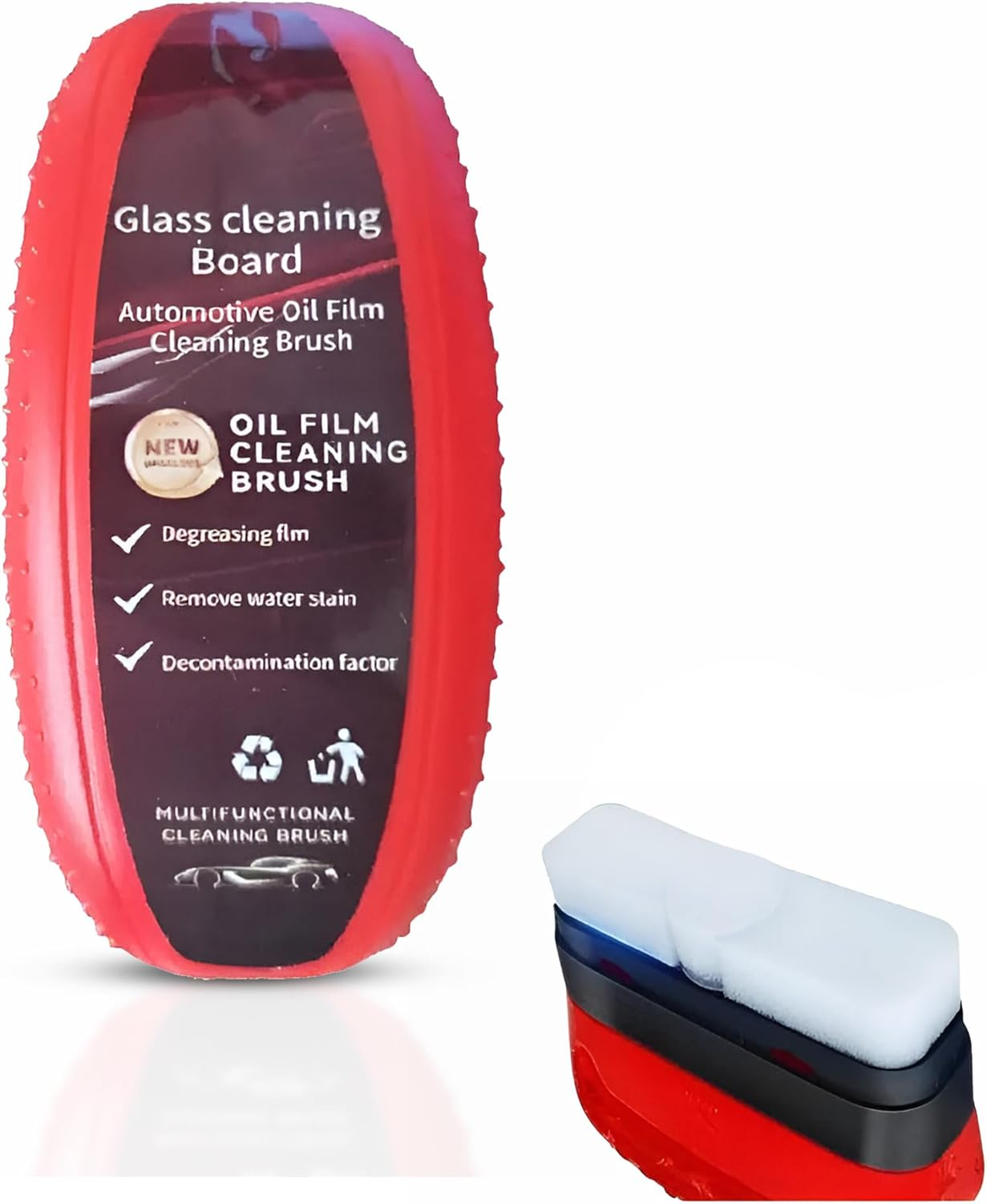 Side Mirror Squeegee, 2 PCS Car Rearview Wiper, Retractable for All Vehicles, Universal Automotive Accessories (Black/Pink)