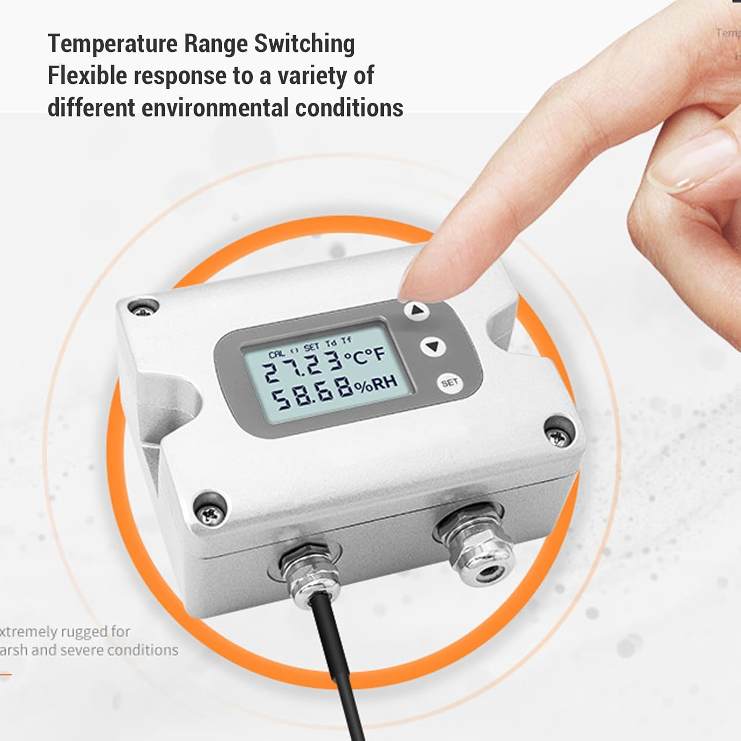Jectse Industrial Grade Temperature and Humidity Transmitter Sensor with PT1000 Probe - Suitable for Diverse Environmental Measurement Needs image number 5
