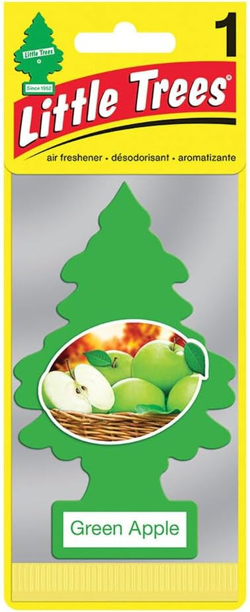 Little Trees Green Apple AIR FRESHENER Single Pack - 1 Count (Pack Of 1)