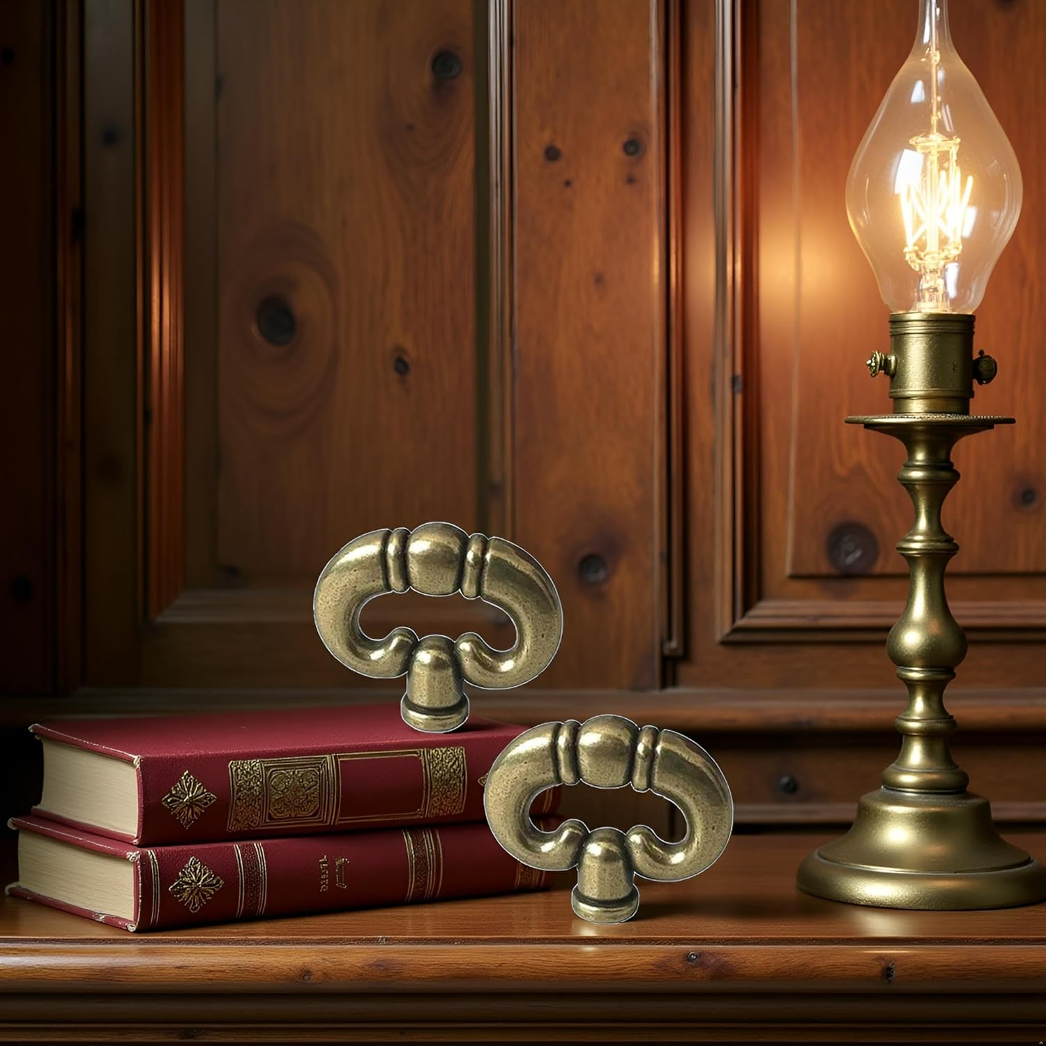 Zhangyihot 2Pcs Ring, Antique Bronze Vintage Style Drawer Knob Ring with Back Plate Antique Bronze Drawer Pull Dresser Pull Cabinet Knob Kitchen Door Knob Hardware Cabinet and Furniture Knobs image number 5