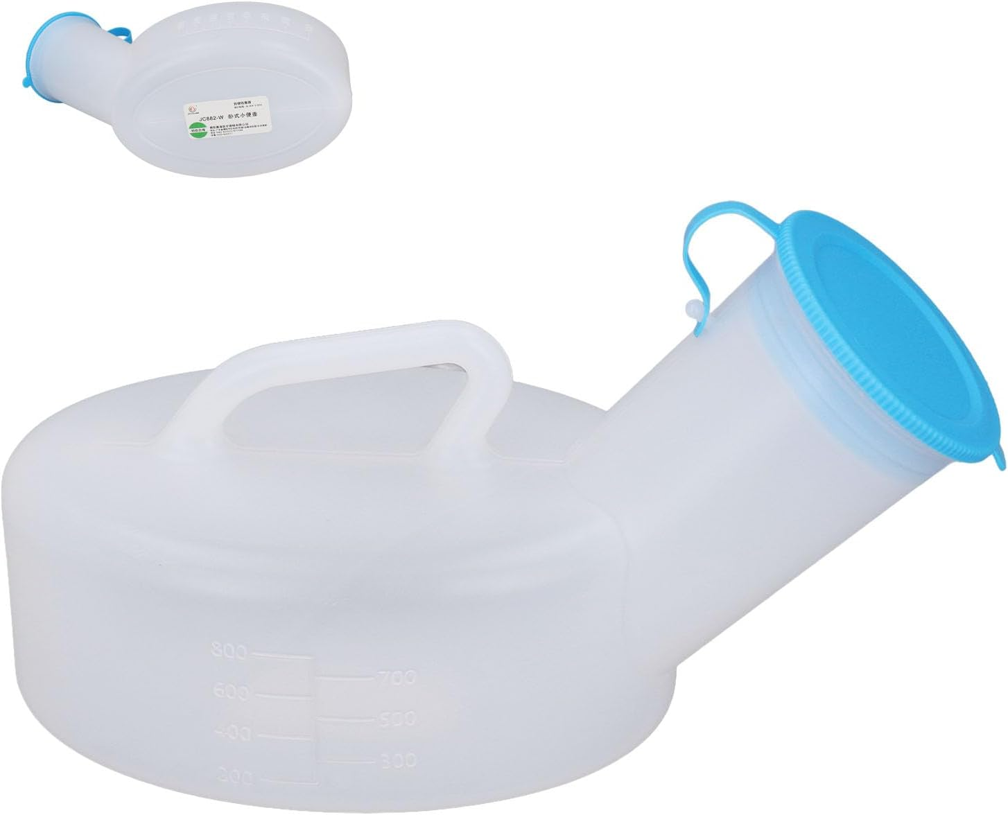 Portable Urinal Bottle for Male Female, Large Capacity Pee Bottle with Spill Proof Lid for Hospitals, Emergency and Travel Use, Easy to Clean, Suitable for Elderly & Bedridden (800Ml Female) - 800Ml Female image number 1