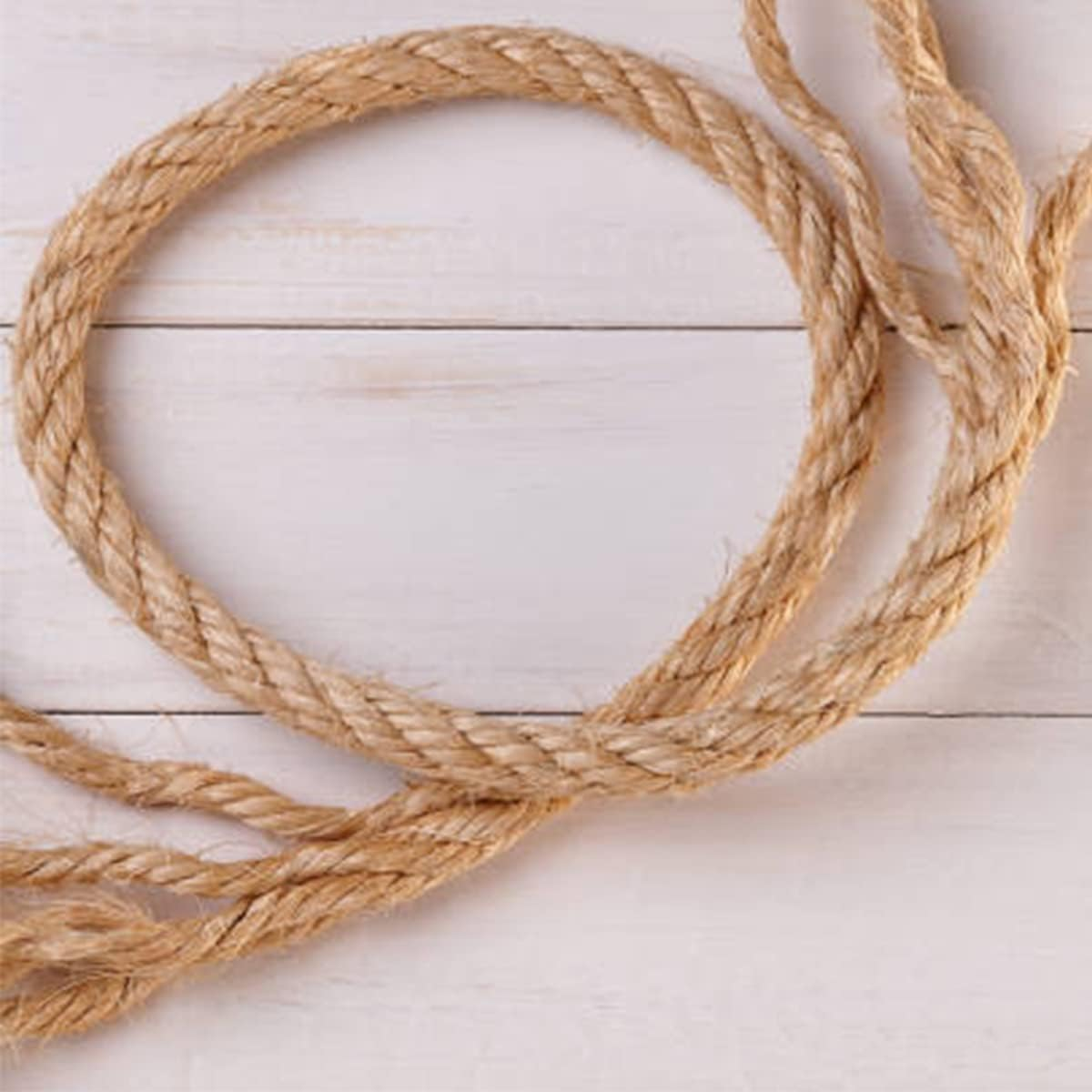 Leecogo 6Mm Jute Rope, 66 Feet 4 Ply Heavy Duty and Thick Twine Rope for Gardening, Crafting, Packing, Bundling and Home Decor image number 3