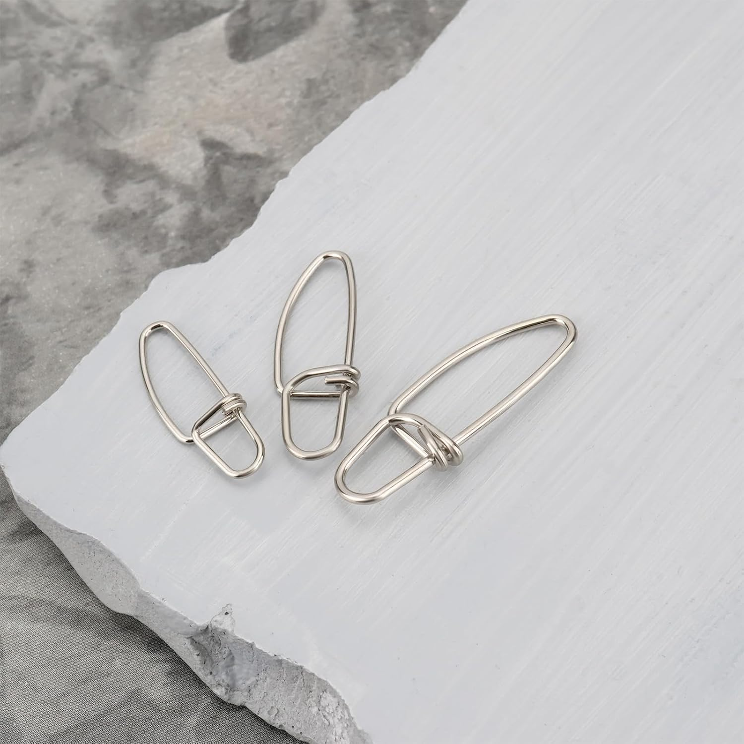 Create Idea 180Pcs Stainless Fishing Snaps Duo Lock Snap Kit for Saltwater Freshwater, Silver (11.6Mm 14.5Mm 16.5Mm 21Mm 23.5Mm 28Mm 34Mm 40Mm 47.5Mm) image number 4