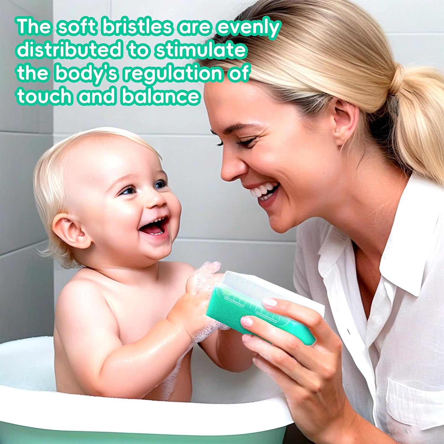 Cradle Cap Brush for Babies, 5Pcs Cradle Cap Treatment Set with Soft Bristle Brushes Silicone Scrubber Long Comb for Newborn Bathing Essentials Baby Brush and Comb Set (Green) image number 5