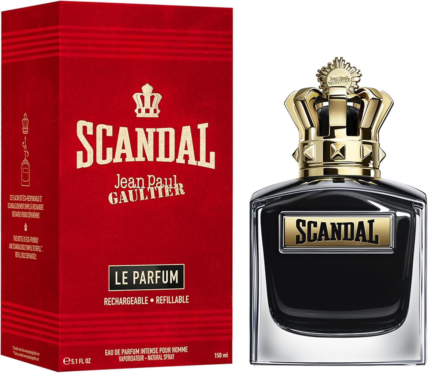 Jean Paul Gaultier Scandal Le Parfum for Men 5.1 Oz EDP Intense Spray (Refillable) image number 1