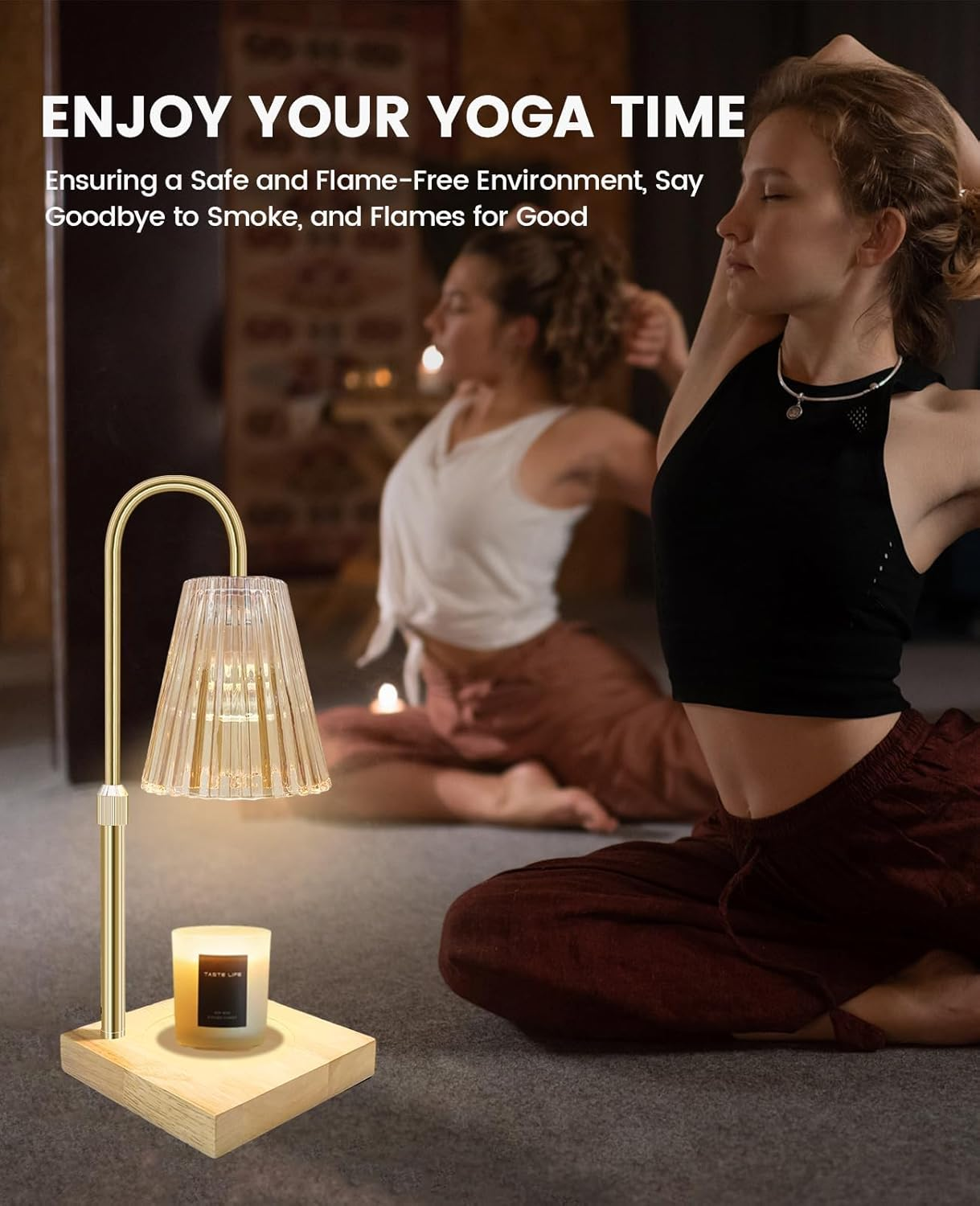 Candle Warmer Lamp with Timer Dimmer Adjustable Height, Mothers Day Gifts, Electric Wax Warmer Vintage Home Decor for Scented Jar Candle image number 2