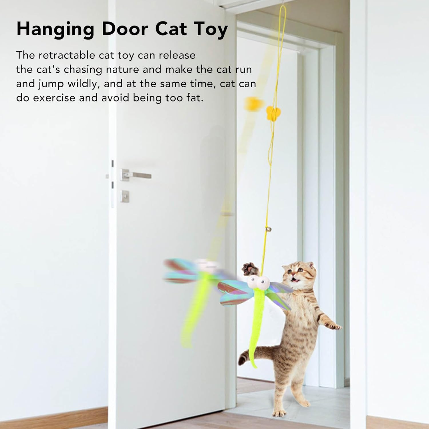 Hanging Interactive Cat Toy, Easy to Install, Retractable Cat Toy for Cats for Cupboard Door image number 3