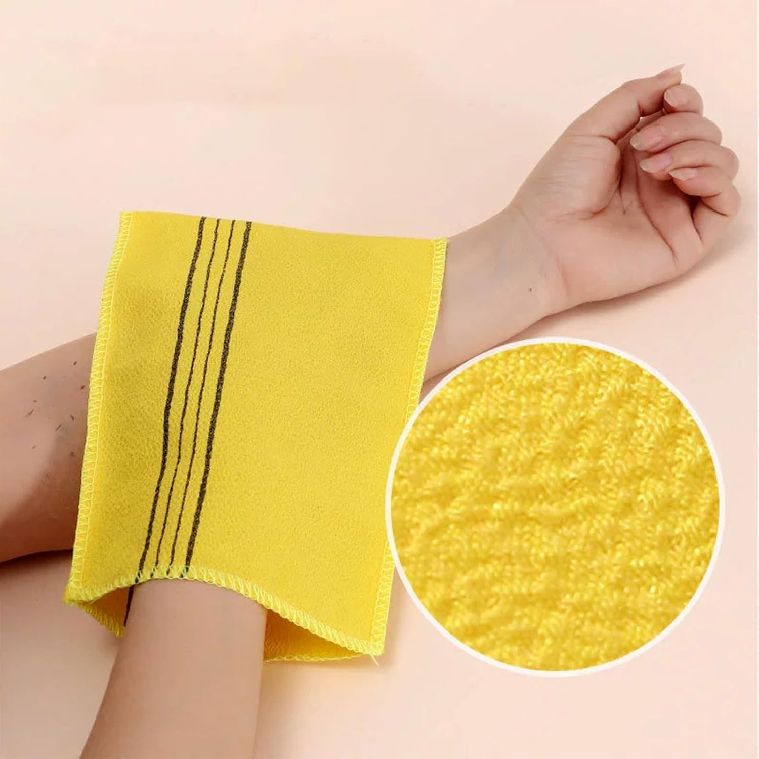 BGENHPON Korean Exfoliating Mitt Large Size 5 Colors Back and Body Exfoliating Washcloth for Removing Dry Skin Reusable Exfoliator for Smooth Skin (Mix 5) image number 2