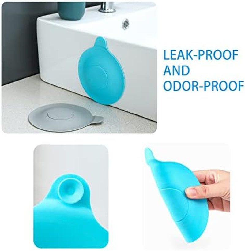 2 Pcs Tub Stopper, Bathtub Stopper, Silicone Bathtub Drain Stopper Plug, Bathtub Plug, Bath Tub Drain Cover, Sink Plug Hair Stopper Universal Use for Bathroom Kitchen Accessories, Laundry image number 5