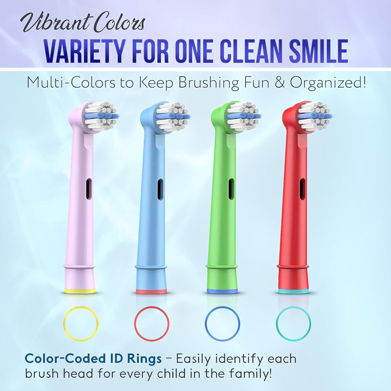 Kids Toothbrush Heads Compatible Oral B Kids Toothbrush Head Replacement Bursh Heads - Extra Soft Bristle for Pro 100 Pro 300 Pro 800 - Deep Clean