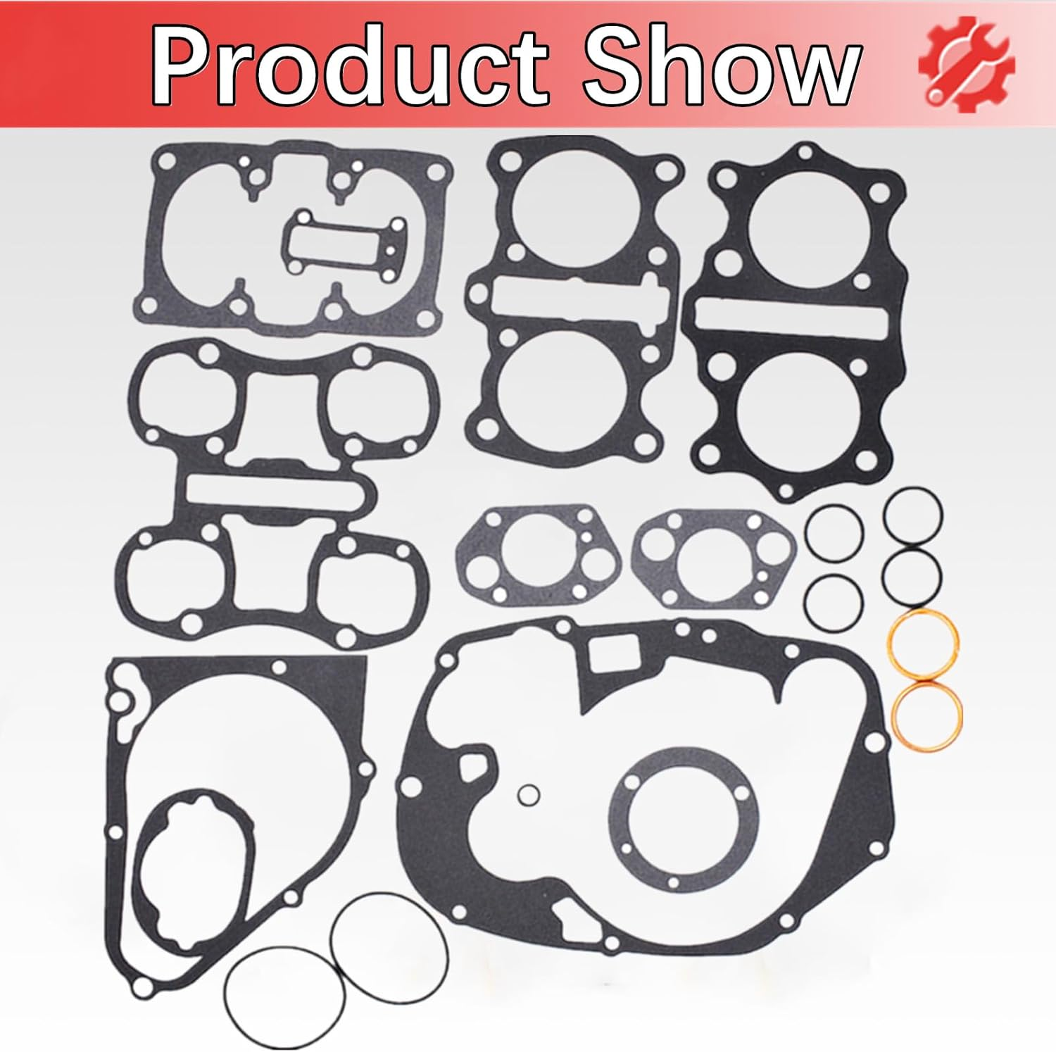 Autoparts Engine Gasket Set Kit for Honda CB350 CL350 SL350 Twin - 1969-1973 image number 5