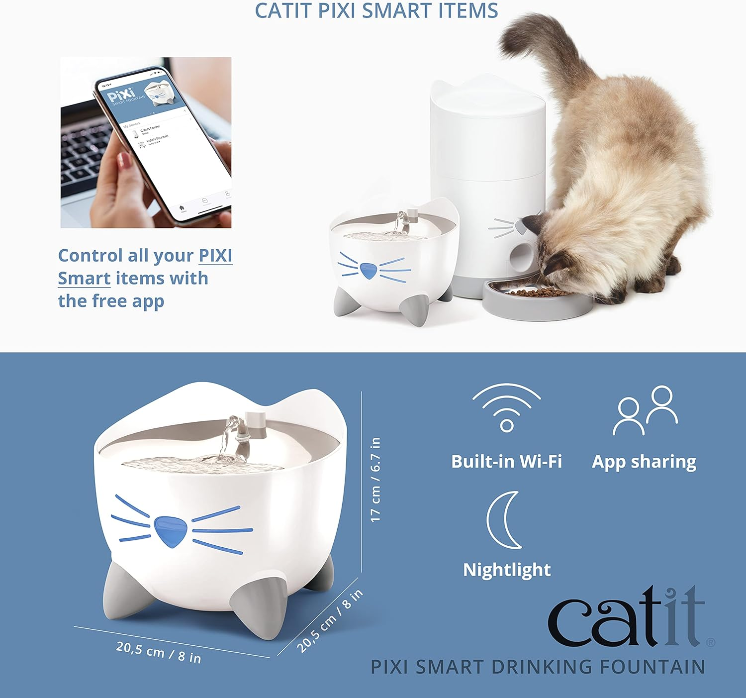 Catit Pixi Smart Cat Drinking Fountain image number 2