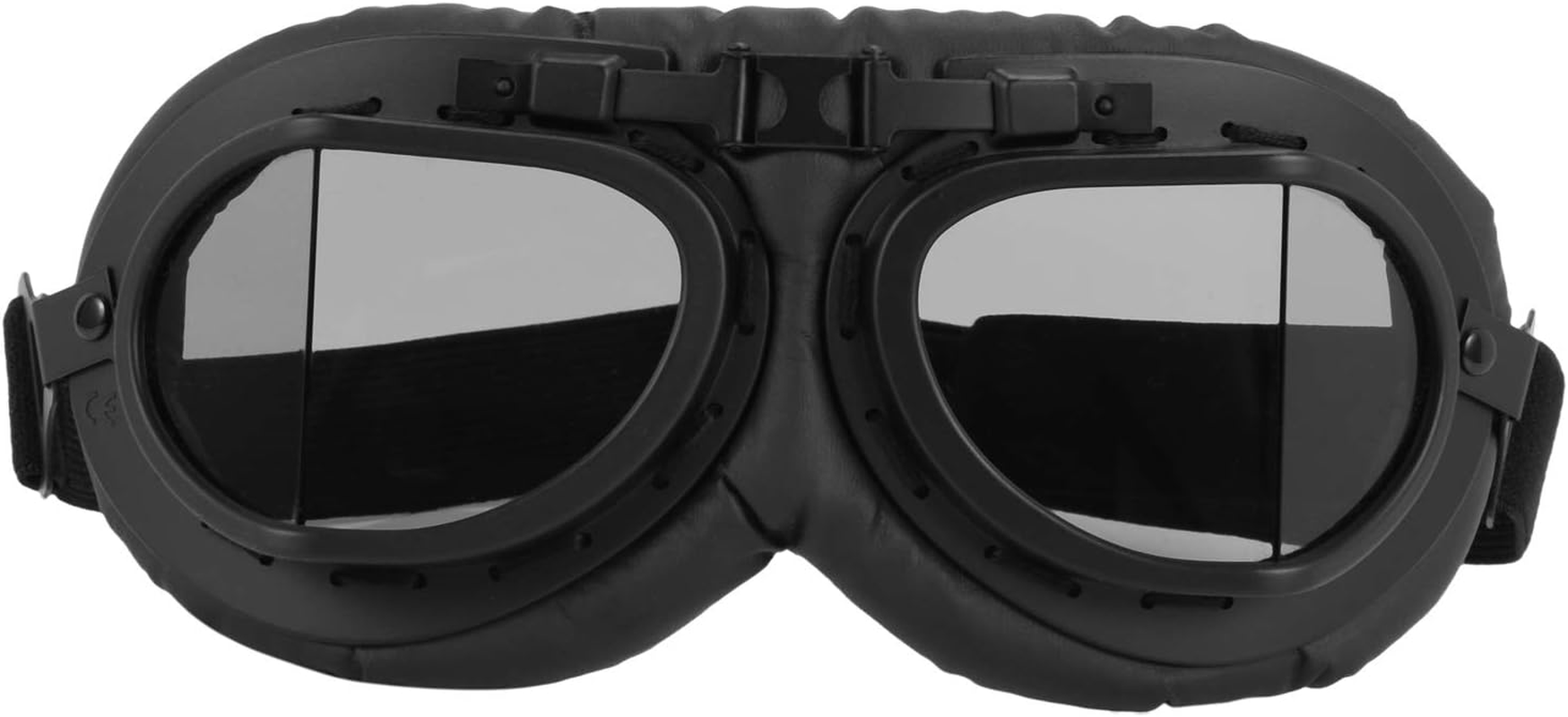 Retro Gray Motorbike Helmet Pilot Goggles Vintage WWII Pilot Goggles Motorcycle Scooter Glasses Uv for Helmet image number 4