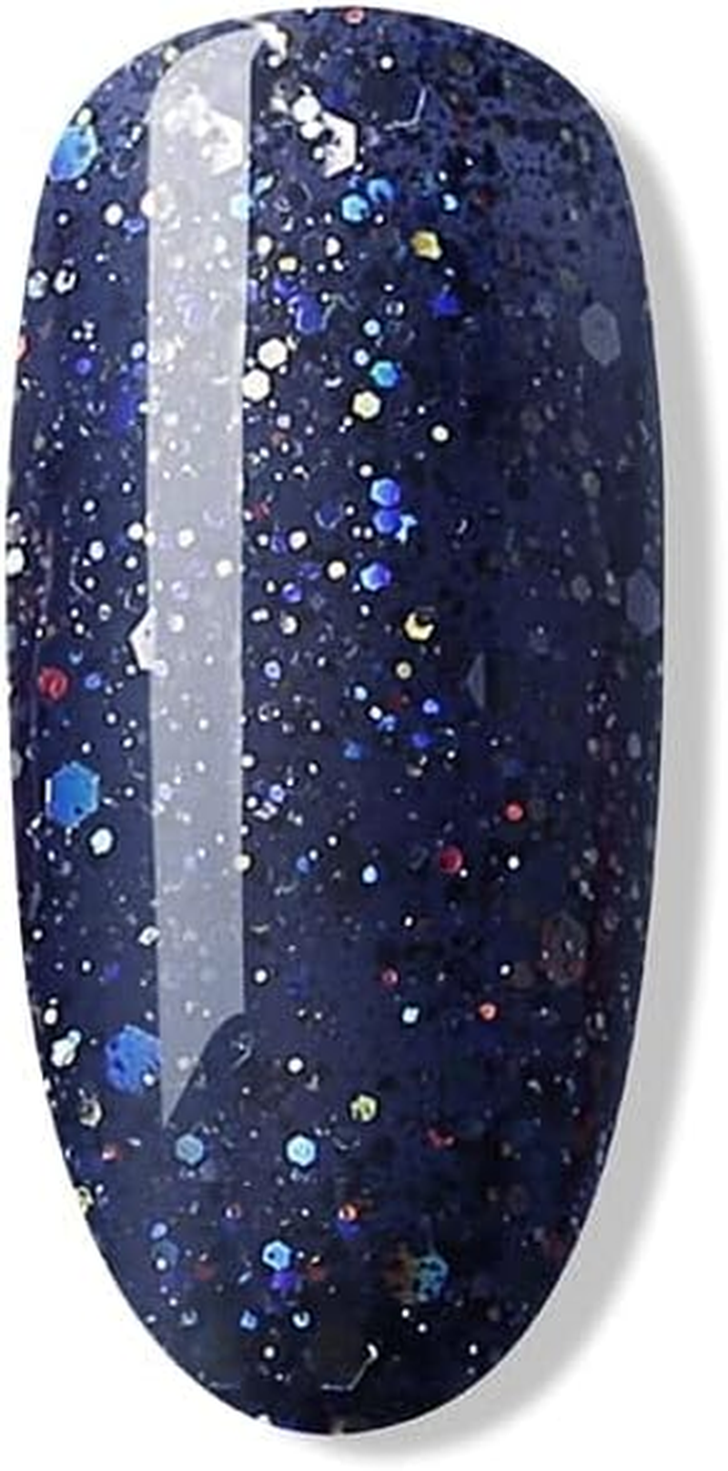 Bluesky Bluesky Gel Polish, Amethyst Purple, BLZ24, 10 Ml, Gel Soluble Nail Polish, Blue, Purple, Dark, Glitter (Curing under UV/LED Lamp Required) Pack (X)