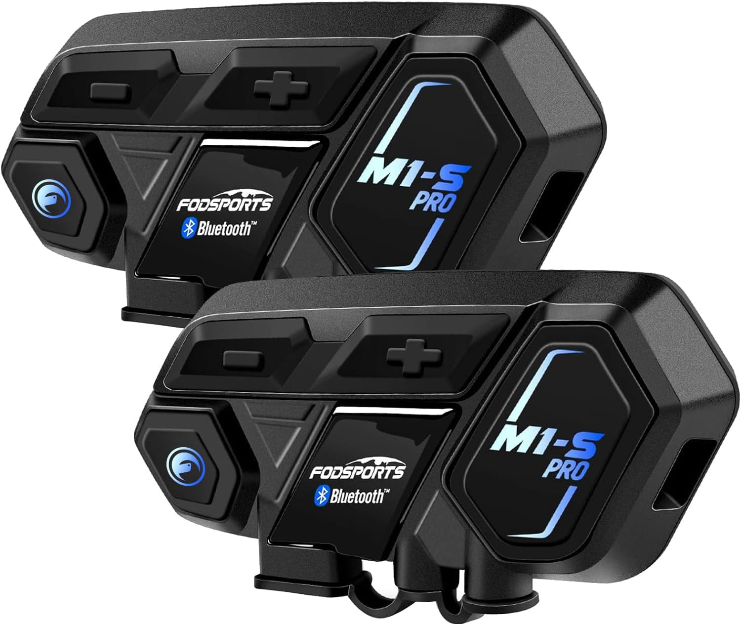 FODSPORTS Motorcycle Bluetooth Intercom with Music Sharing, M1S Pro 2000M 8 Riders Group Helmet Communication System Headset Universal Wireless Interphone (Waterproof/Handsfree/Stereo Music/Gps/2 Mic) image number 5